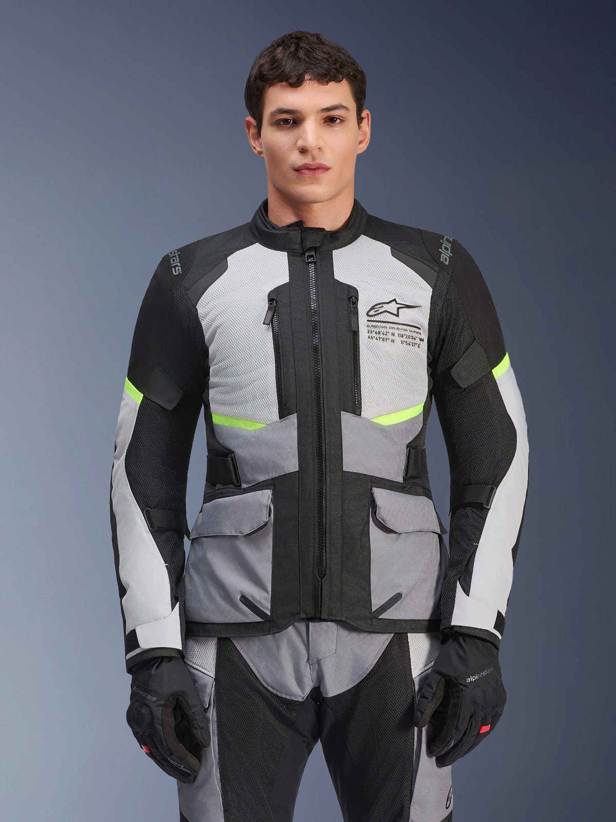 Alpinestars Andes Air Drystar Jacket - Ice Grey/Dark Grey