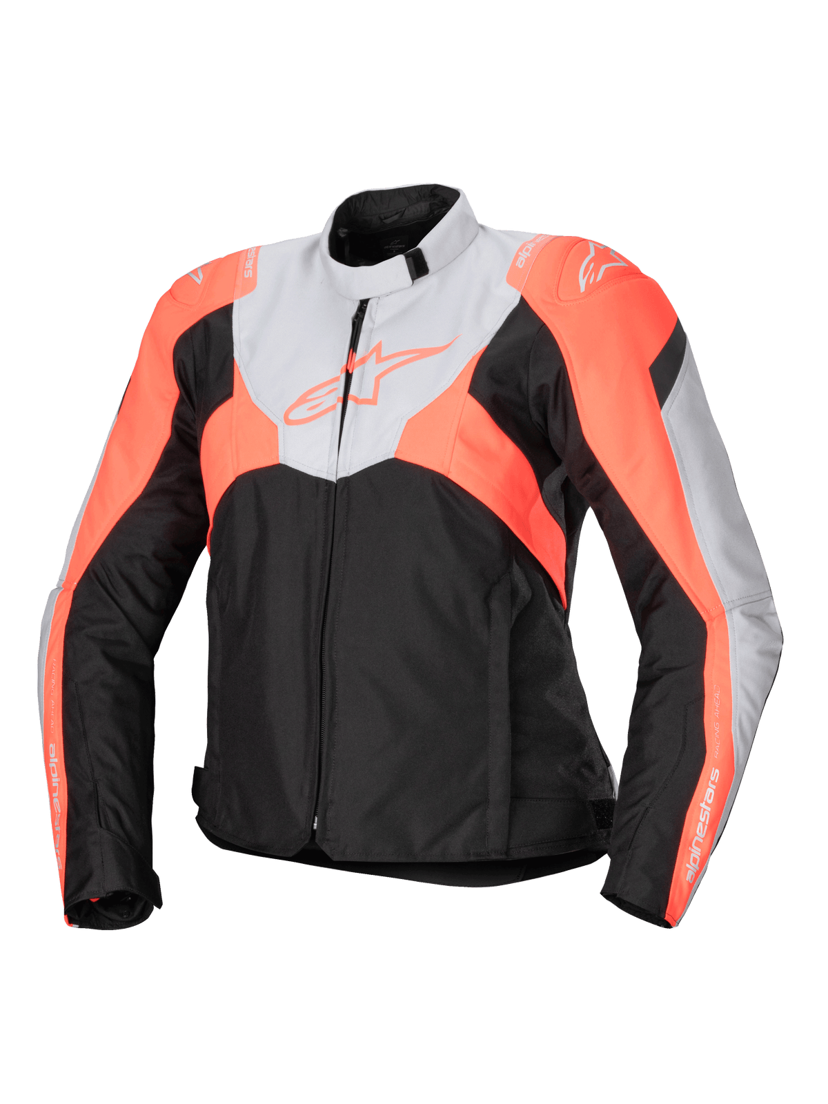 Alpinestars Womens Stella T-Jaws V4 Waterproof Jacket - Black/Ice Gray/Fluo Coral