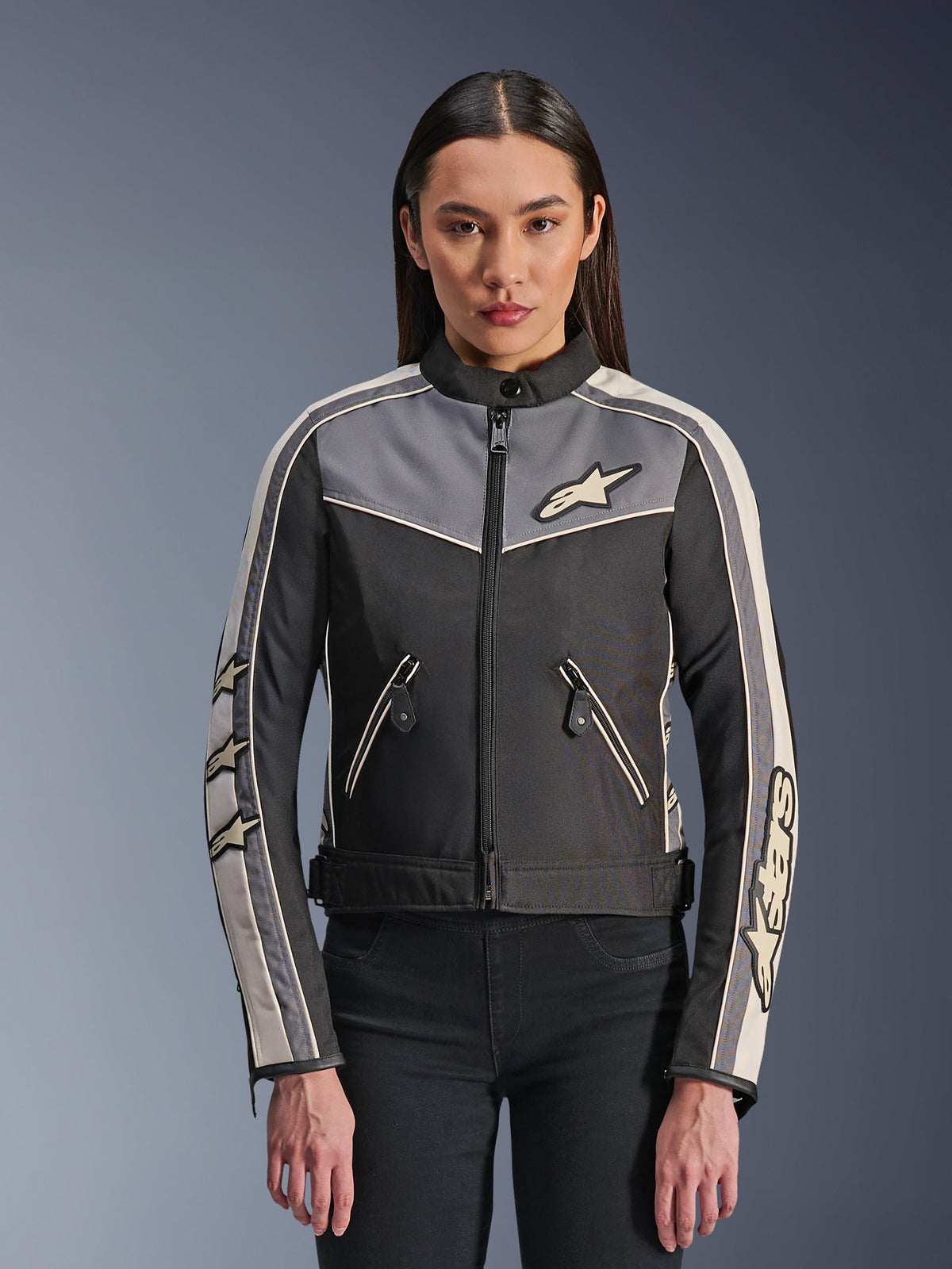 Alpinestars Womens Stella T-Dyno Wr Jacket - Black/Dark Gray/Ecru