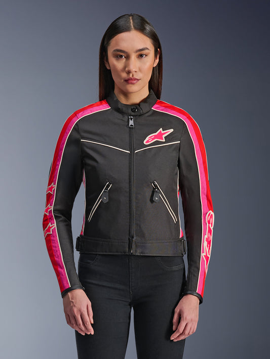 Alpinestars Womens Stella T-Dyno Wr Jacket - Black/Bright Red/Fuchsia