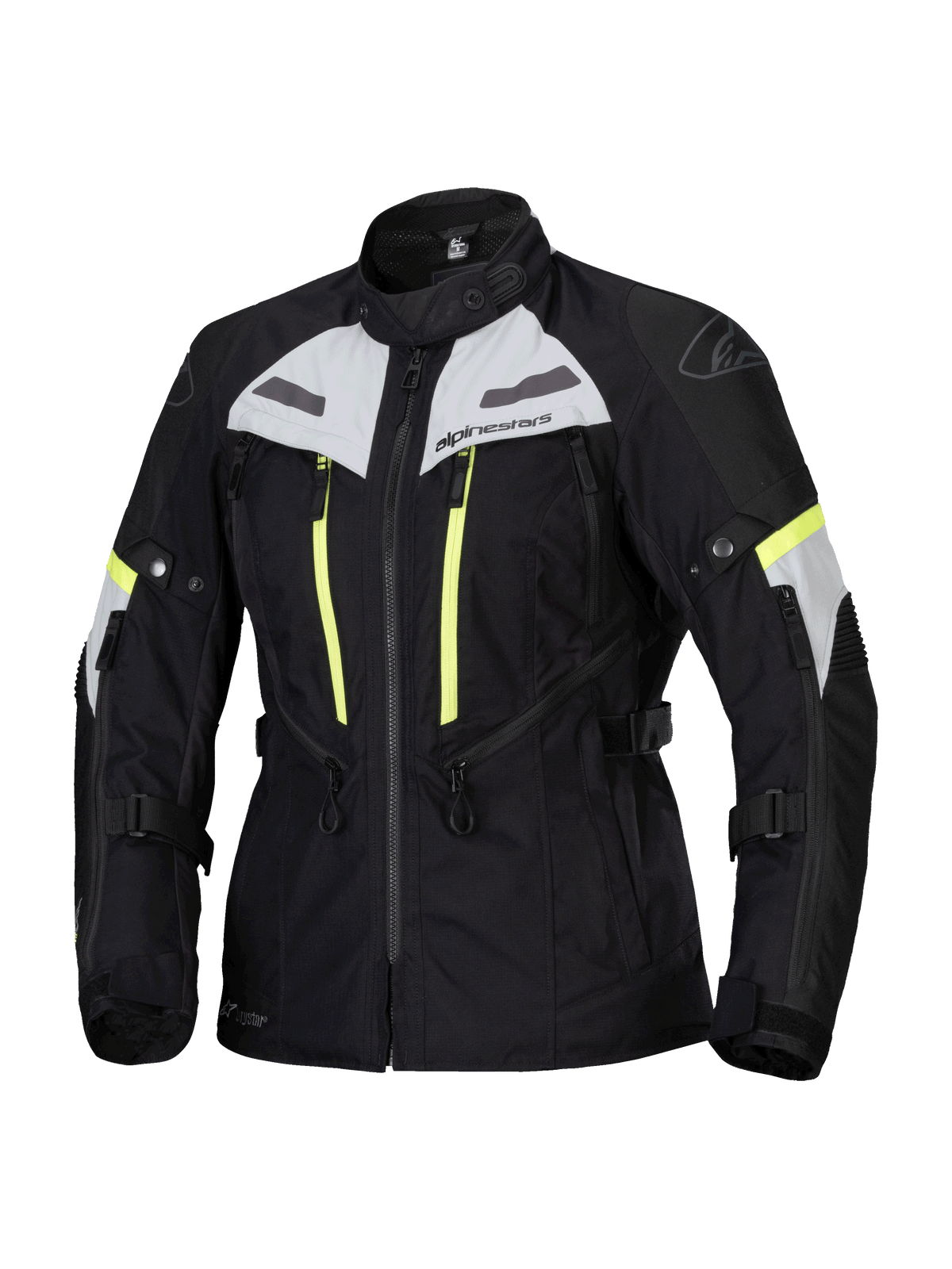 Alpinestars Womens Stella Bogota' Pro Drystar Jacket - Black/Ice Gray/Yellow Fluo