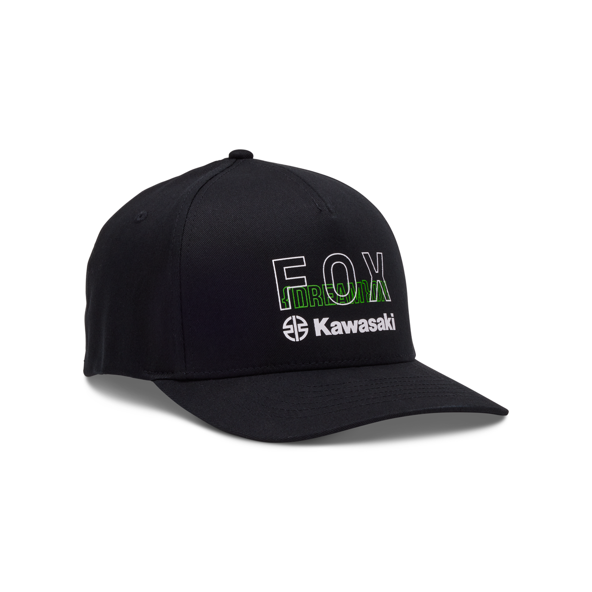 Fox Racing Fox x Kawasaki Flexfit Hat CLOSEOUT - Black