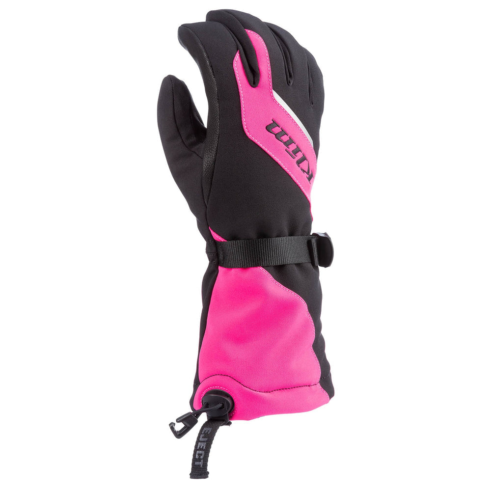 Klim Womens Ember Gauntlet Glove - Pink Glo/Black