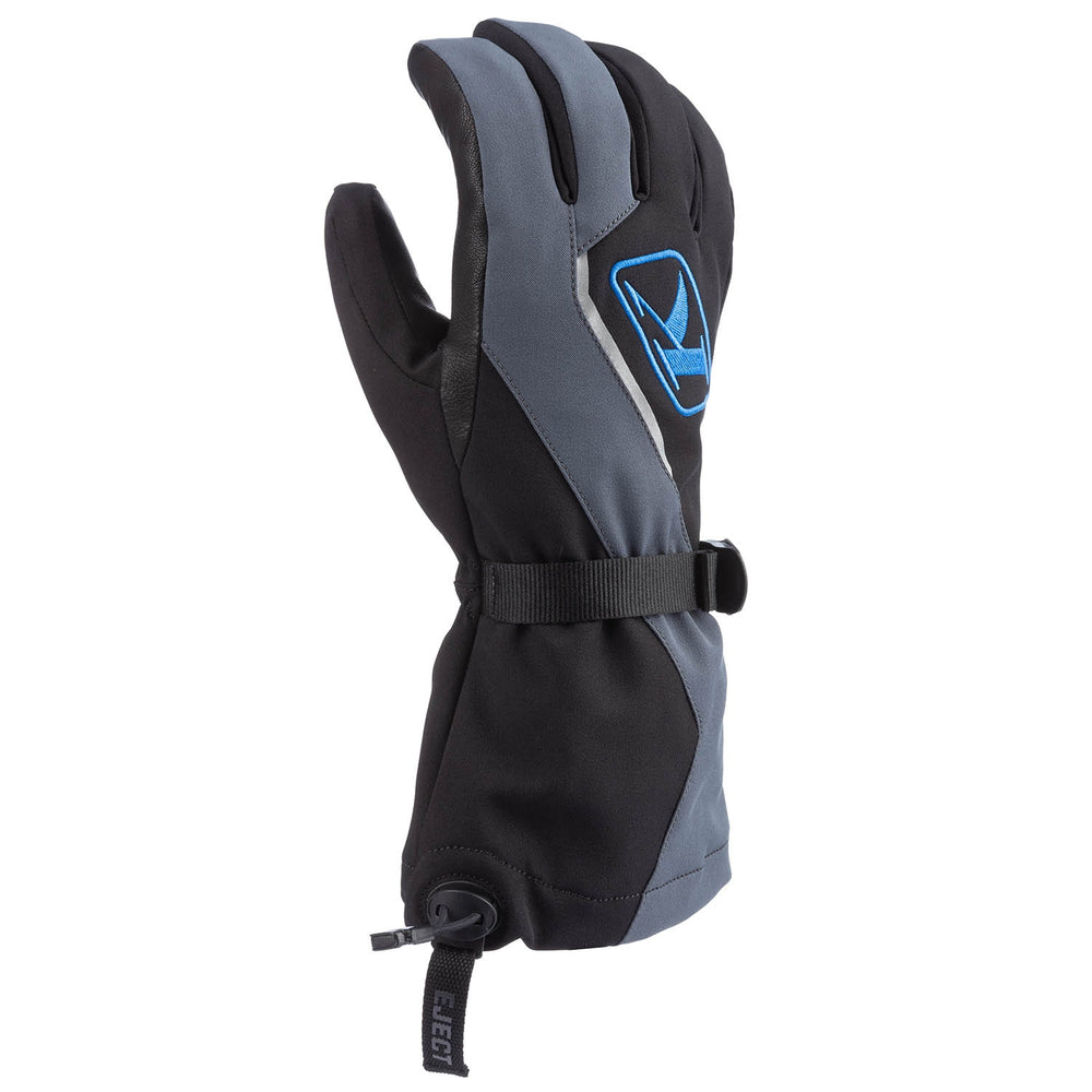Klim Klimate Gauntlet Glove - Asphalt/Electric Blue Lemonade