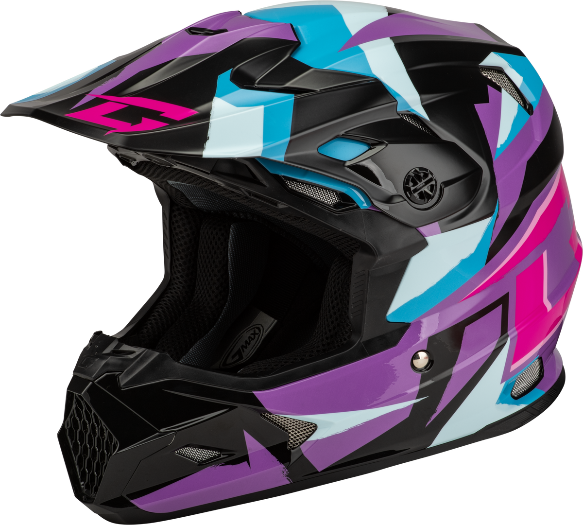 GMAX MX-96 Splinter Helmet Black/Purple/Blue
