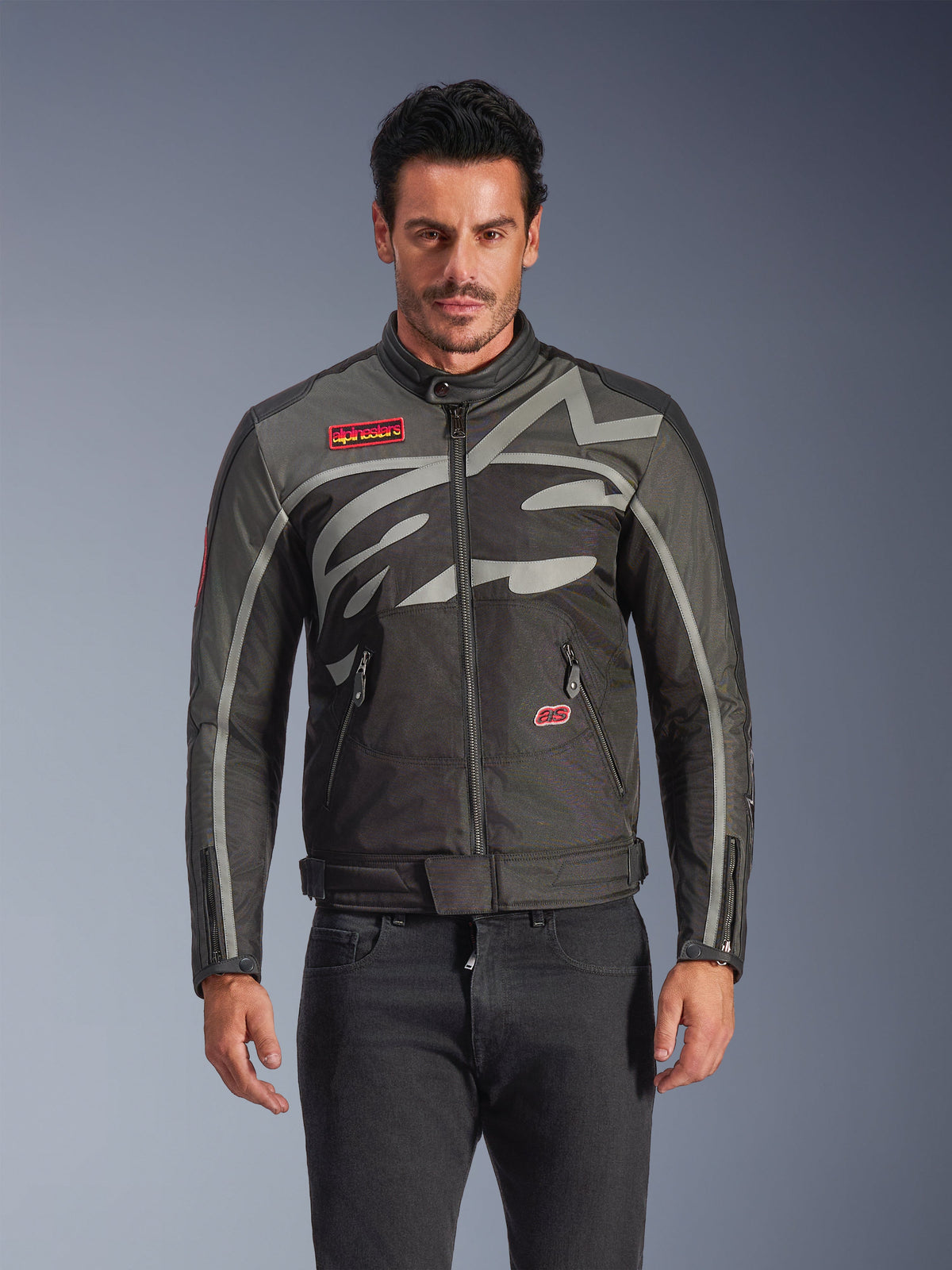 Alpinestars Axton Jacket - Back/Anthracite/Red/Tangerine
