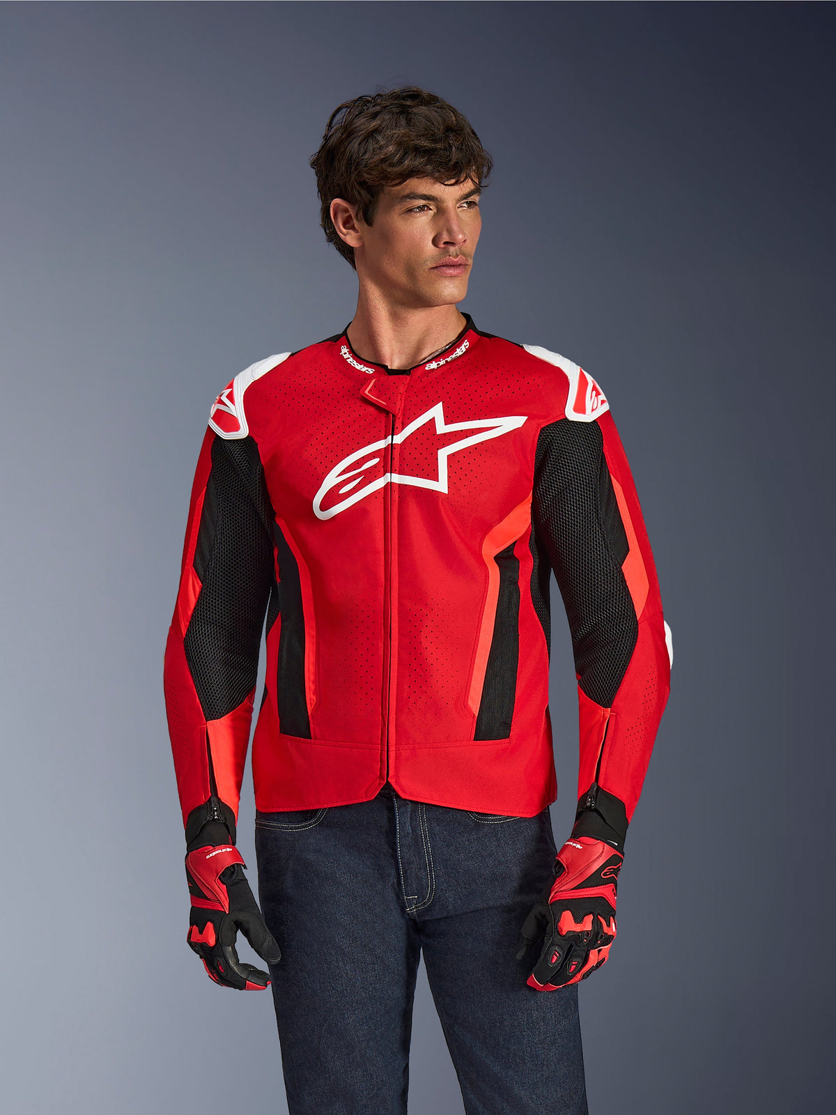 Alpinestars T-GP Air Jacket - Bright Red/Red Fuo/Black