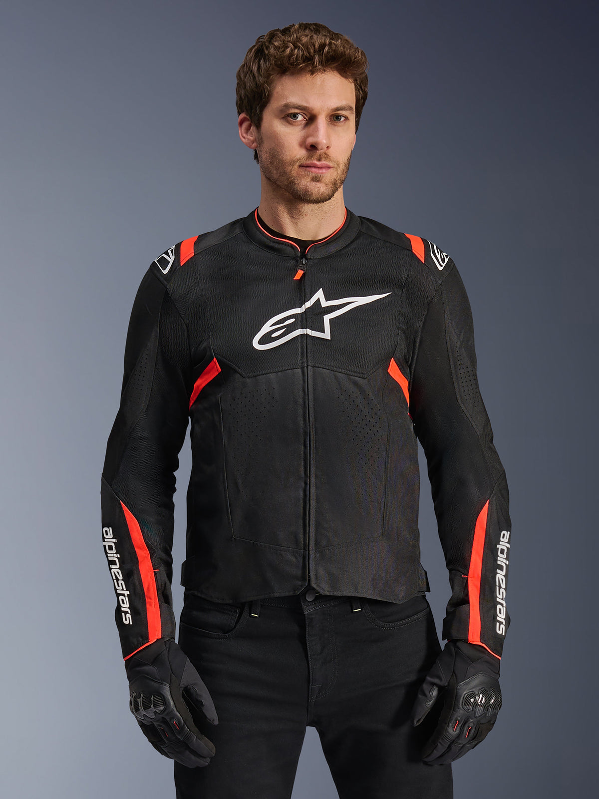 Alpinestars T-Sps Air V2 Jacket - Black/Red Fluo