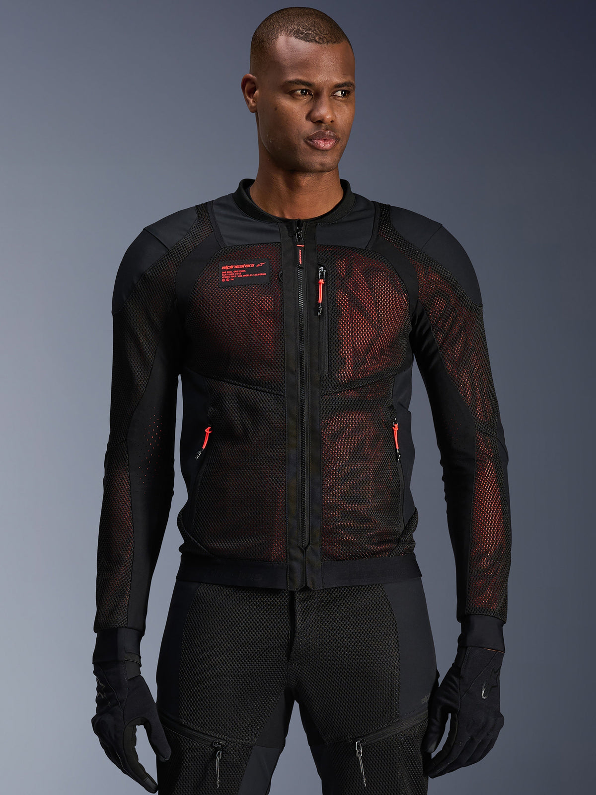 Alpinestars Troop-Air Pro Jacket - Black/Red Fluo