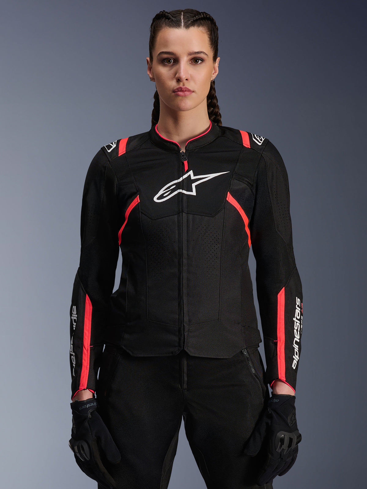 Alpinestars Womens Stella T-Sps Air V2 Jacket - Black/Diva Pink