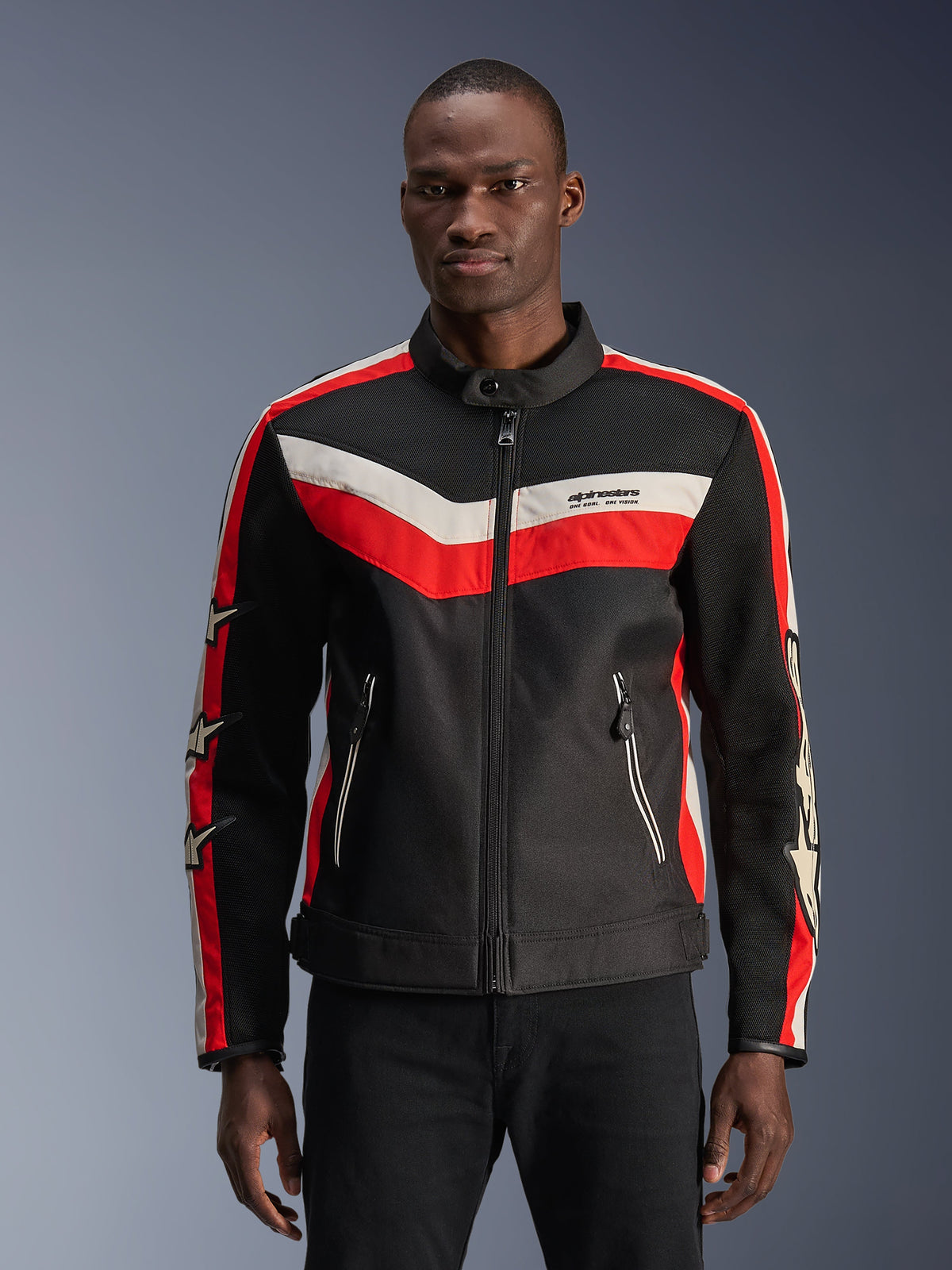 Alpinestars T-Dyno Air Jacket - Black/Bright Red/Ecru