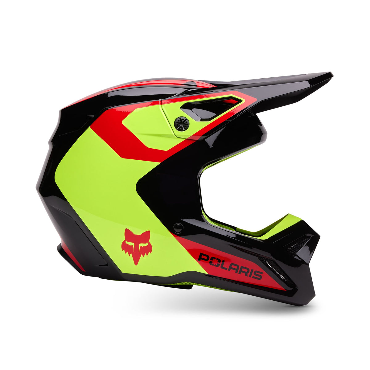 Fox Racing V1 Polaris Helmet - Flo Yellow