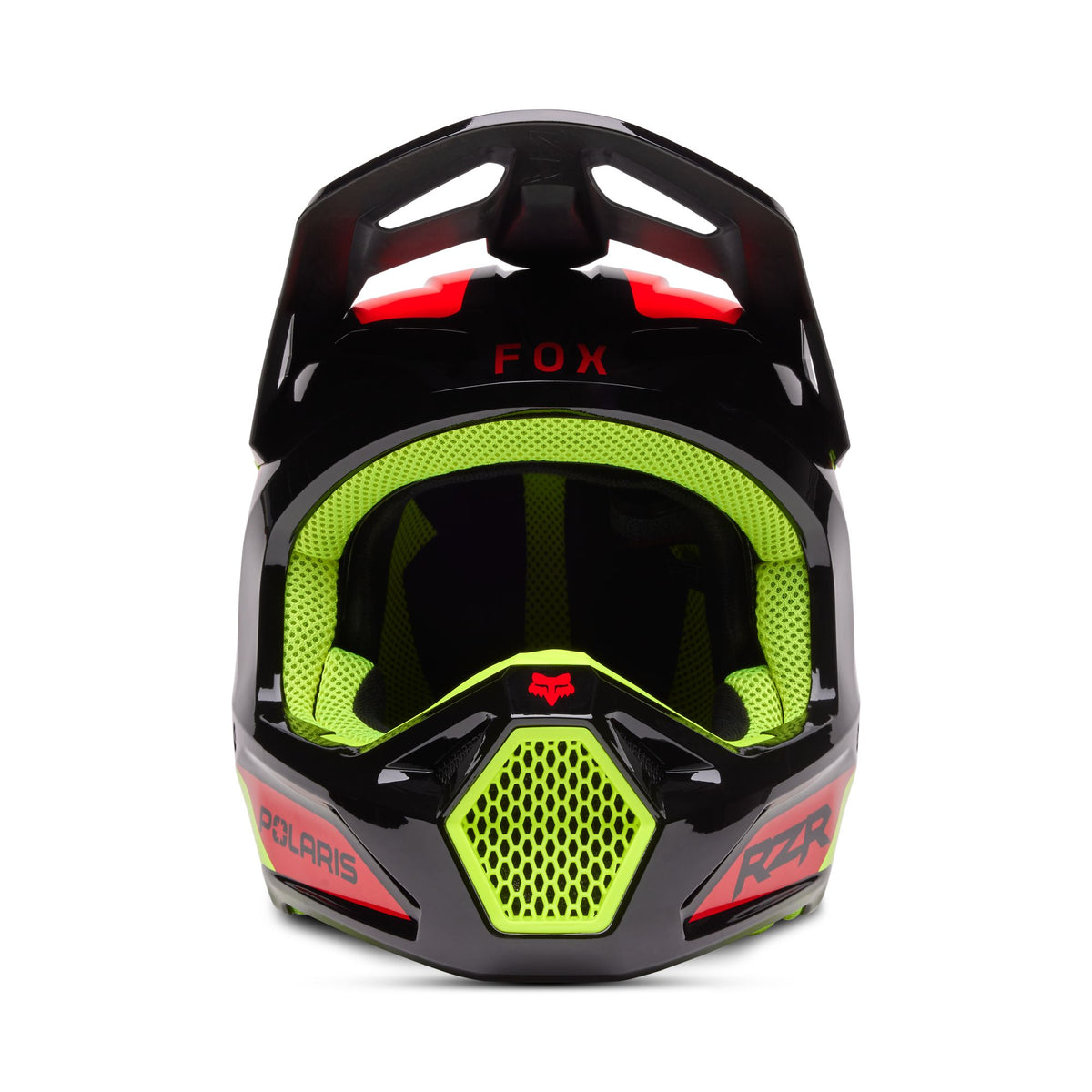 Fox Racing V1 Polaris Helmet - Flo Yellow