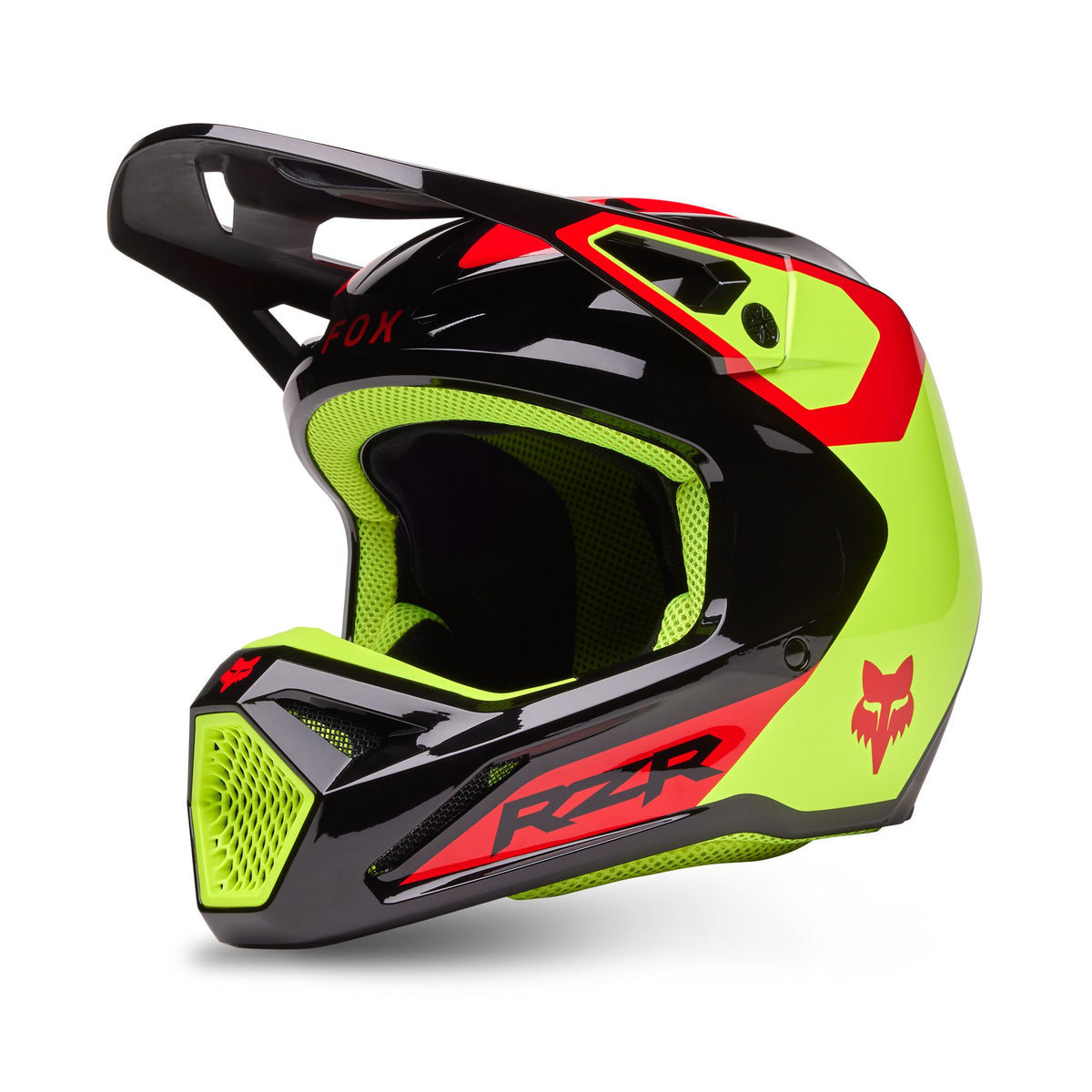 Fox Racing V1 Polaris Helmet - Flo Yellow