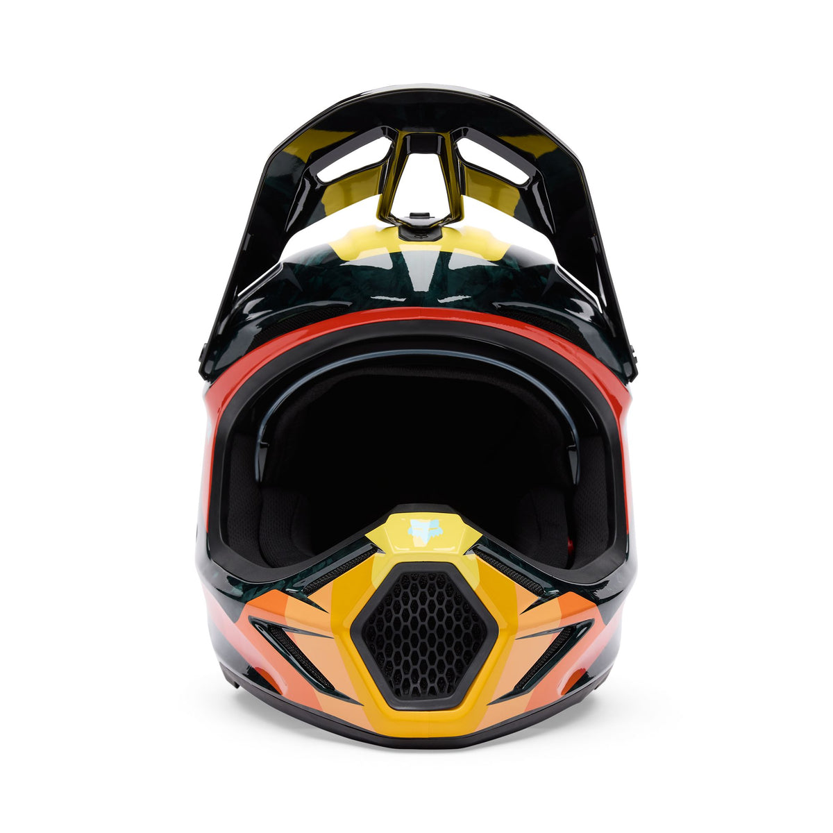 Fox Racing V3 Rs Grid Helmet - Black/Orange