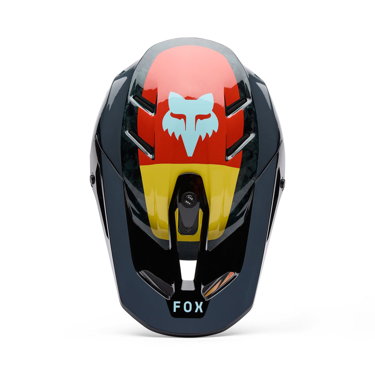 Fox Racing V3 Rs Grid Helmet - Black/Orange