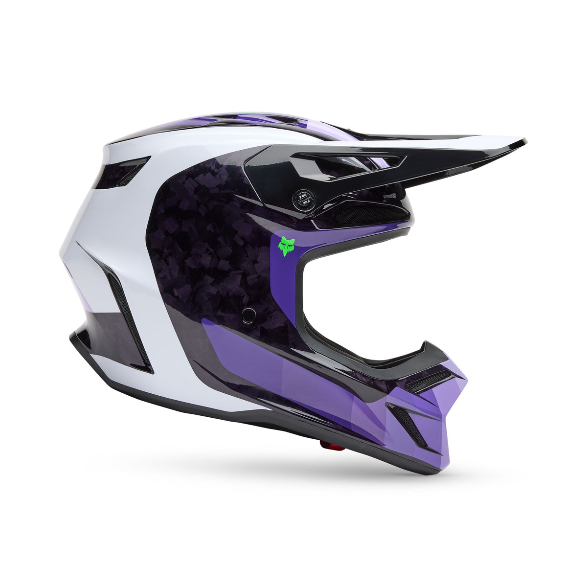 Fox Racing V3 Rs Grid Helmet - Black/Purple