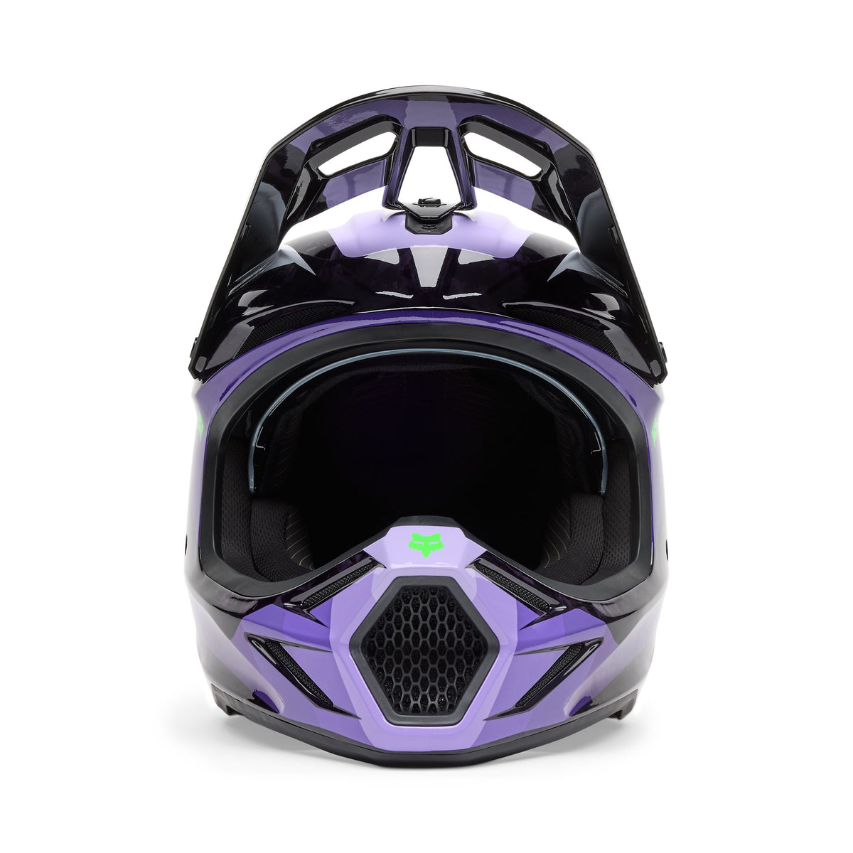 Fox Racing V3 Rs Grid Helmet - Black/Purple