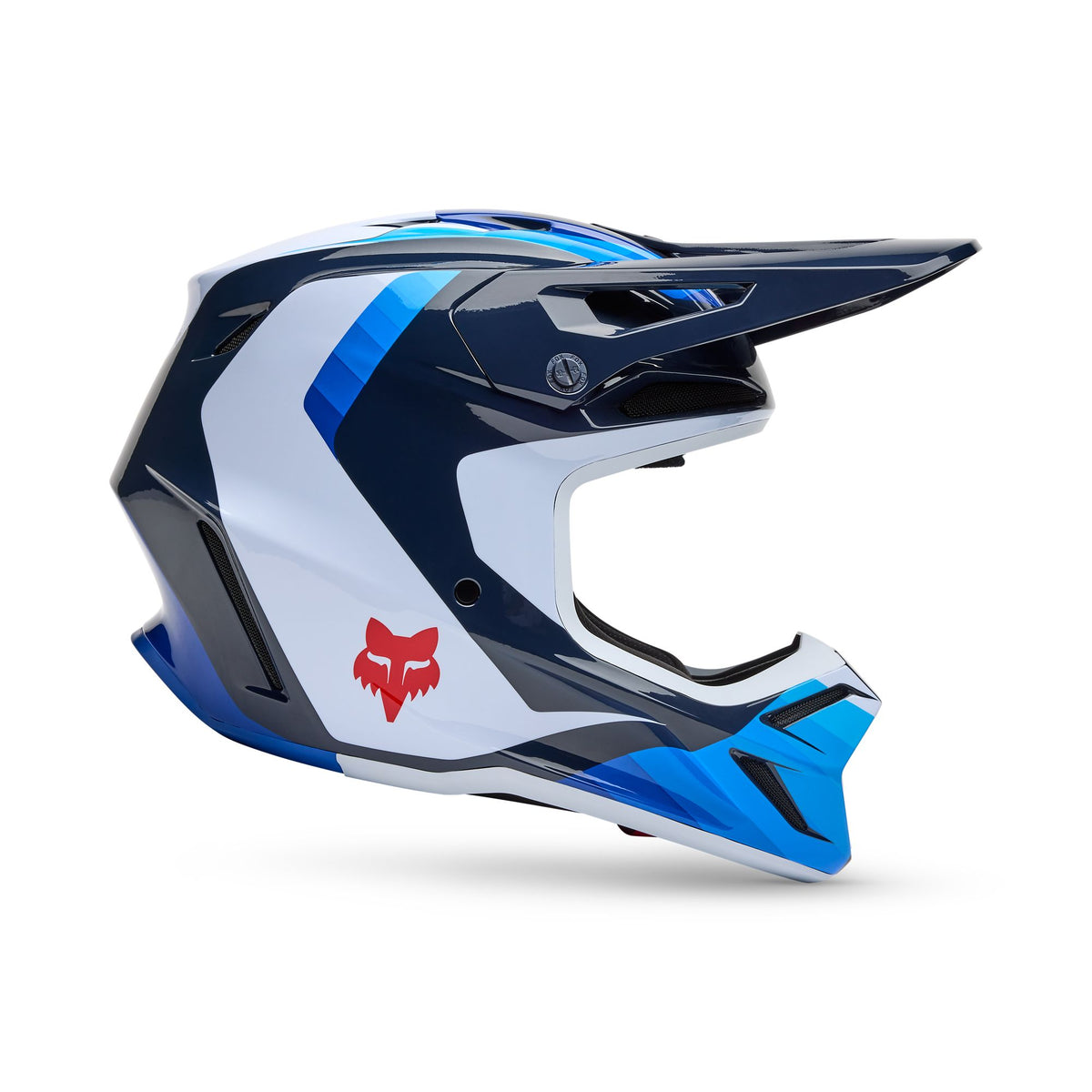 Fox Racing V3 Fade Helmet - White/Blue