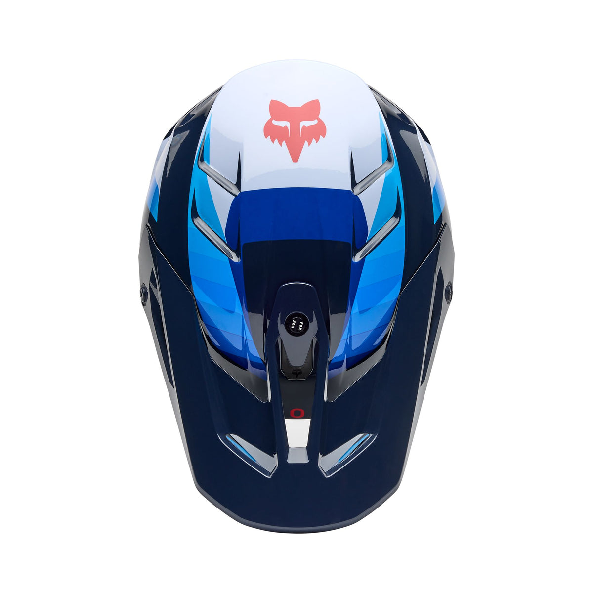 Fox Racing V3 Fade Helmet - White/Blue