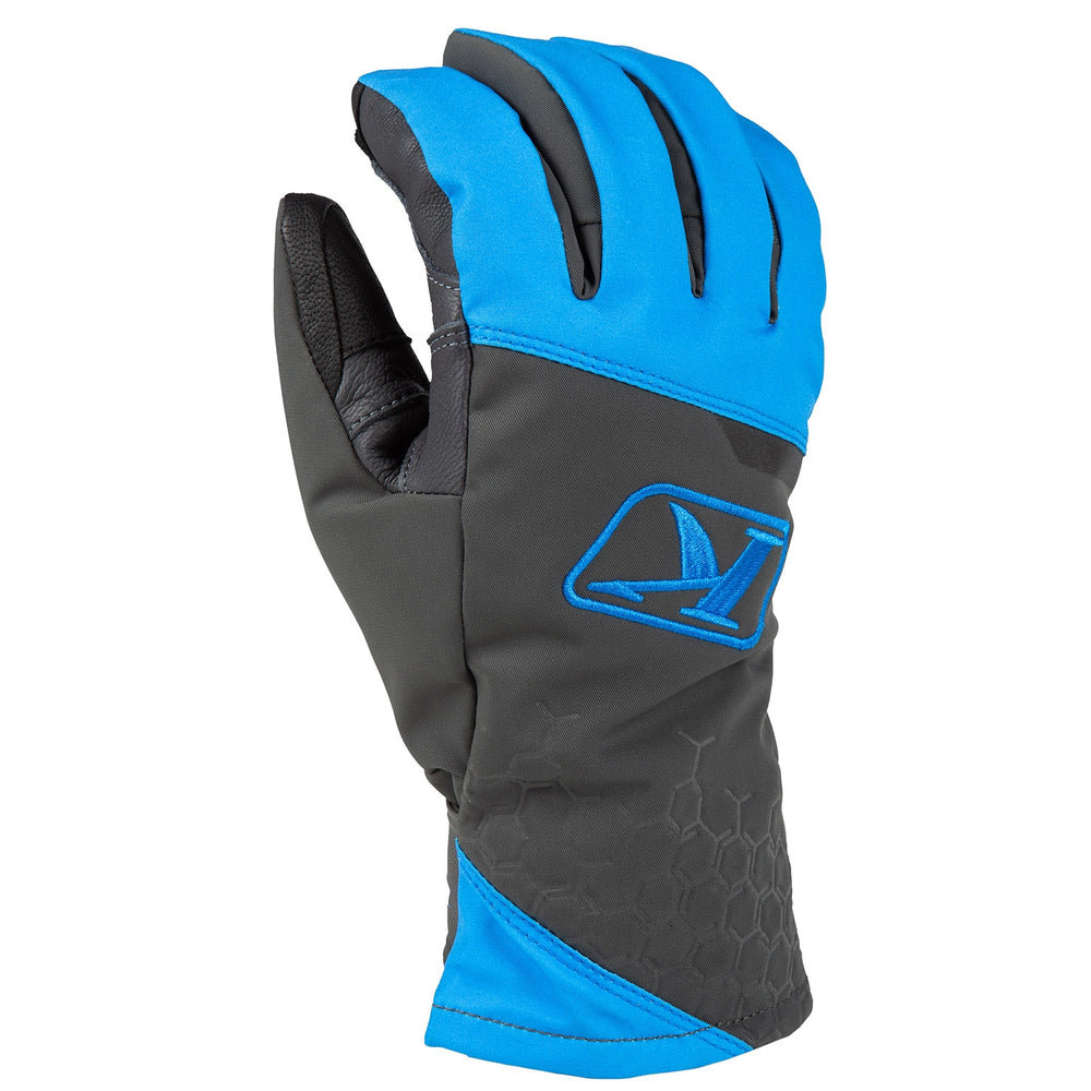 Klim Powerxross Glove - Asphalt/Electric Blue Lemonade