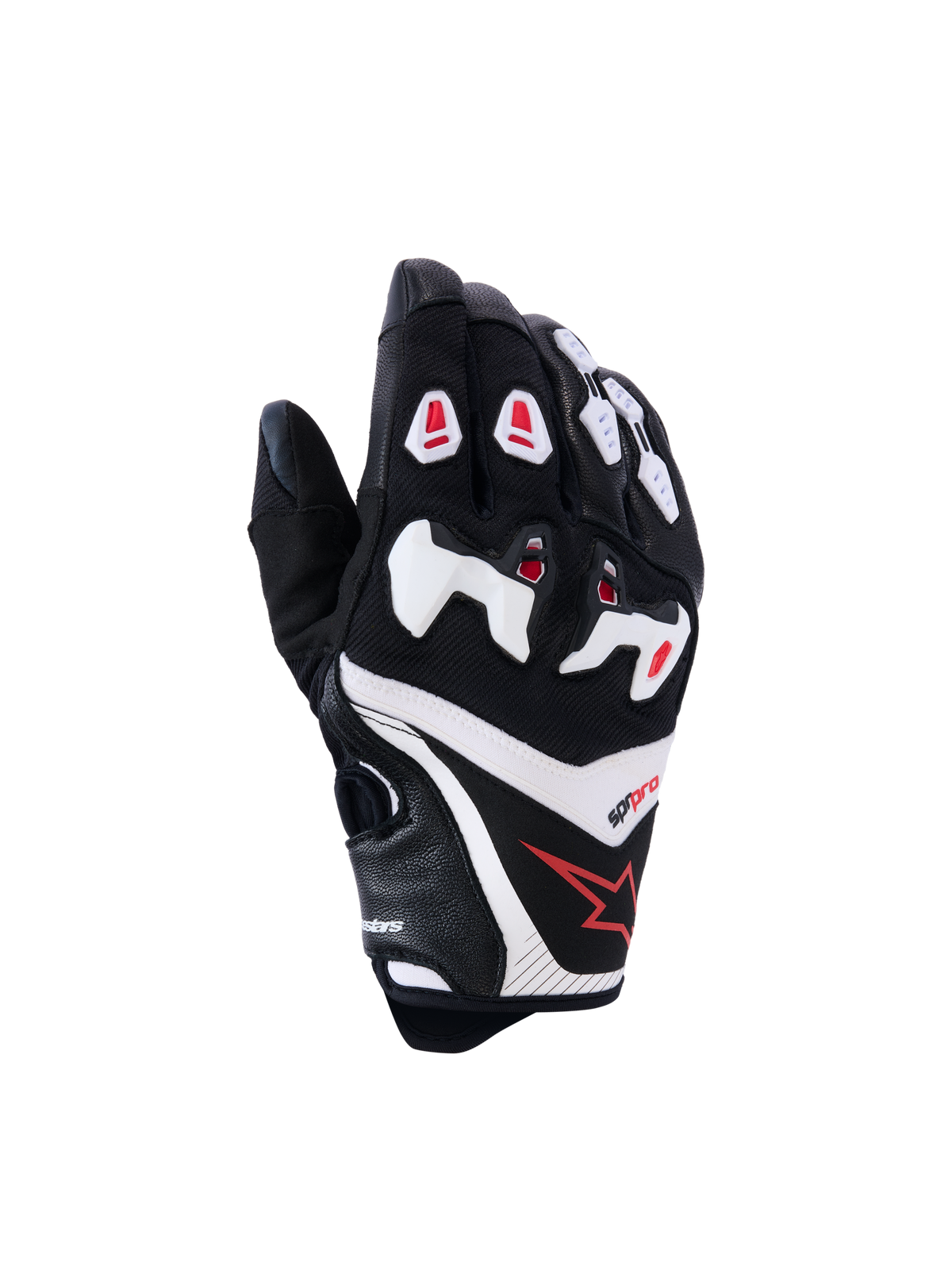 Alpinestars SP-R Pro Gloves - Black/White/Bright Red