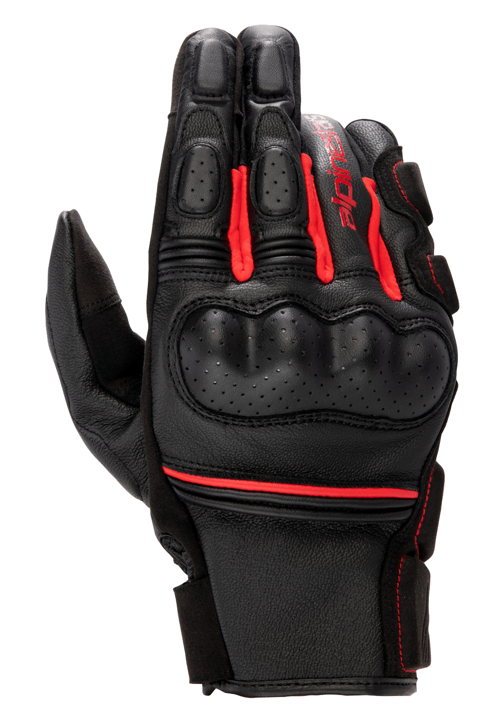 Alpinestars Phenom Leather Gloves - Black/Bright Red