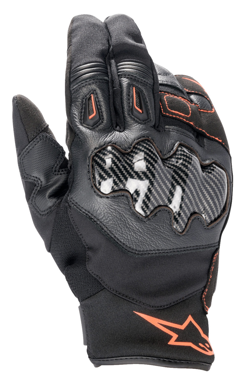 Alpinestars Smx-1 Drystar Gloves - Black/Red Fluo