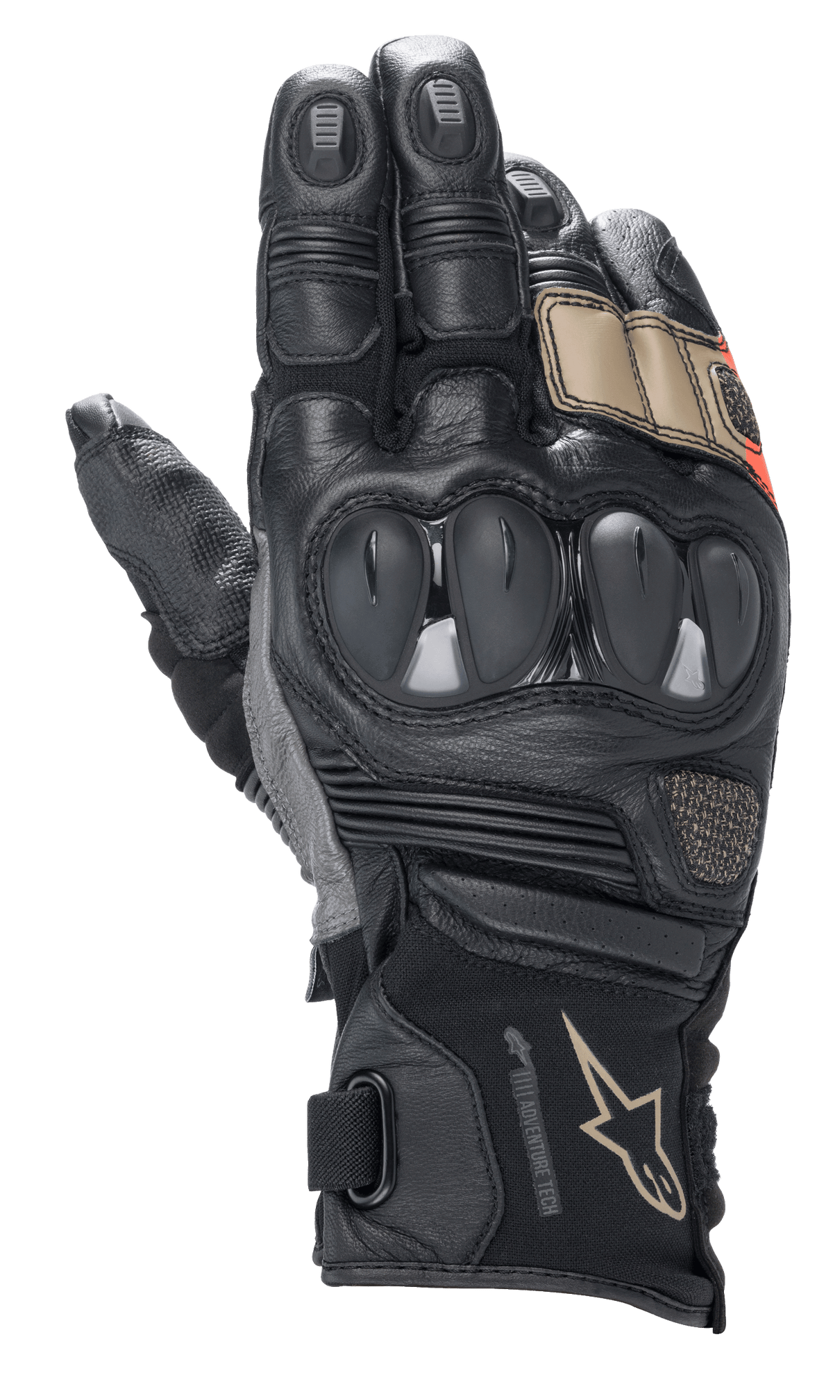 Alpinestars Belize V2 Drystar Gloves - Black Sand Red Fluo