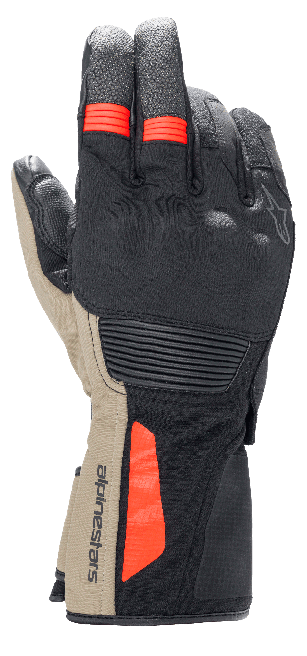 Alpinestars Denali Aerogel Drystar Gloves - Black/Dark Khaki/Red Fluo