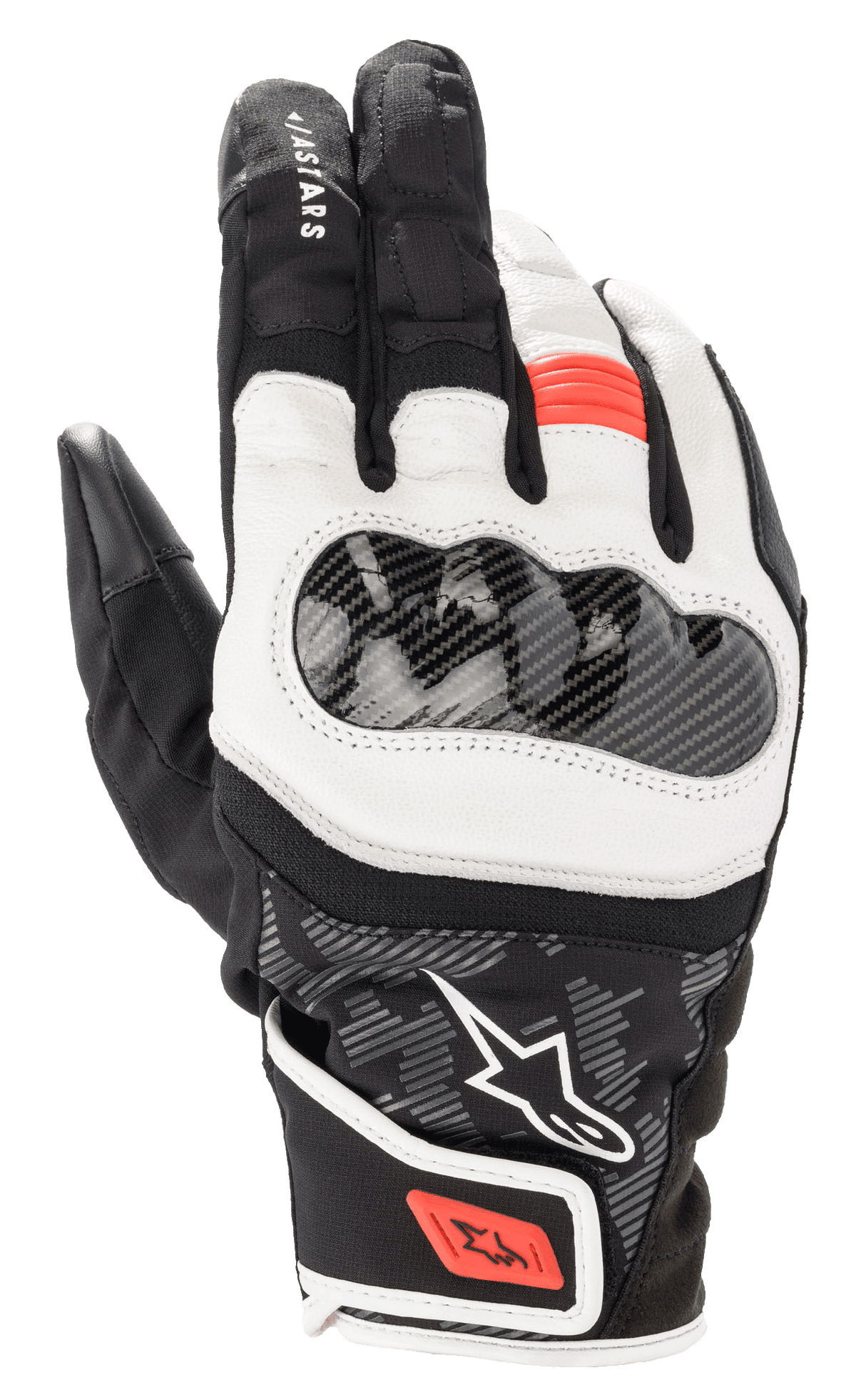 Alpinestars SMX Z Drystar Gloves - Black/White/Red Fluo