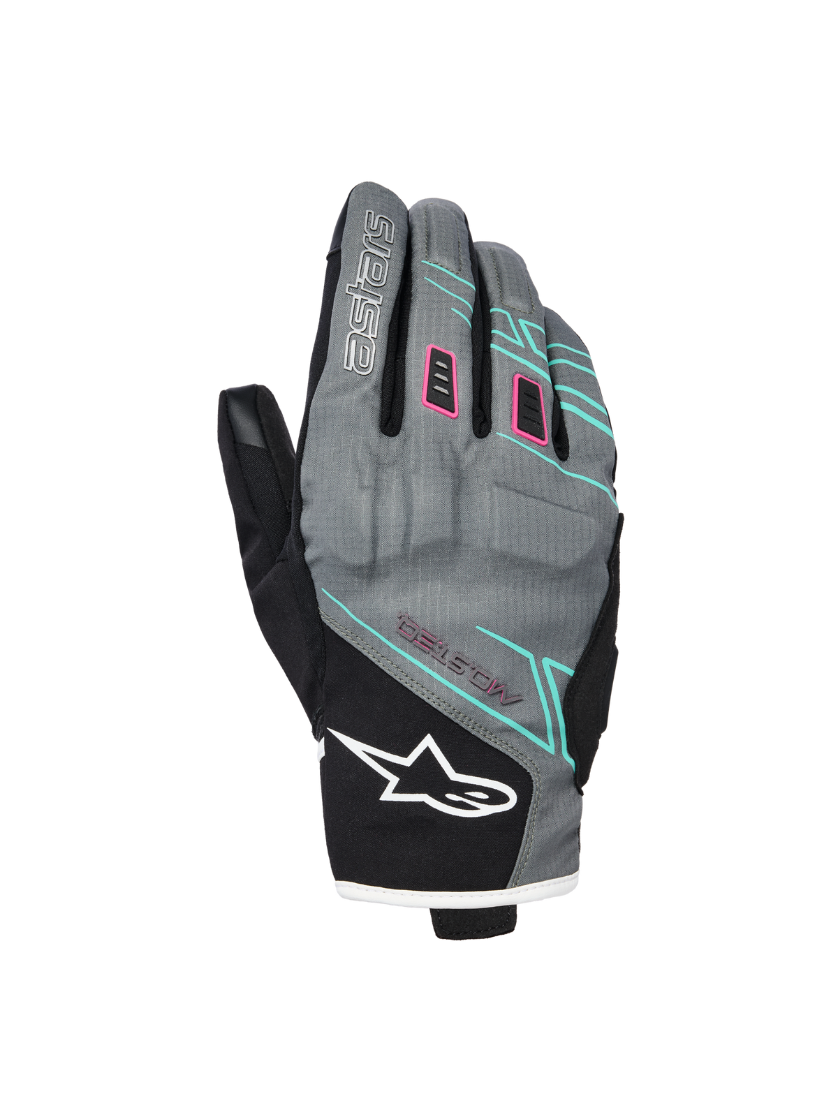 Alpinestars Womens Stella Moblast WP Gloves - Fur Gray/Black/Pink Fluo