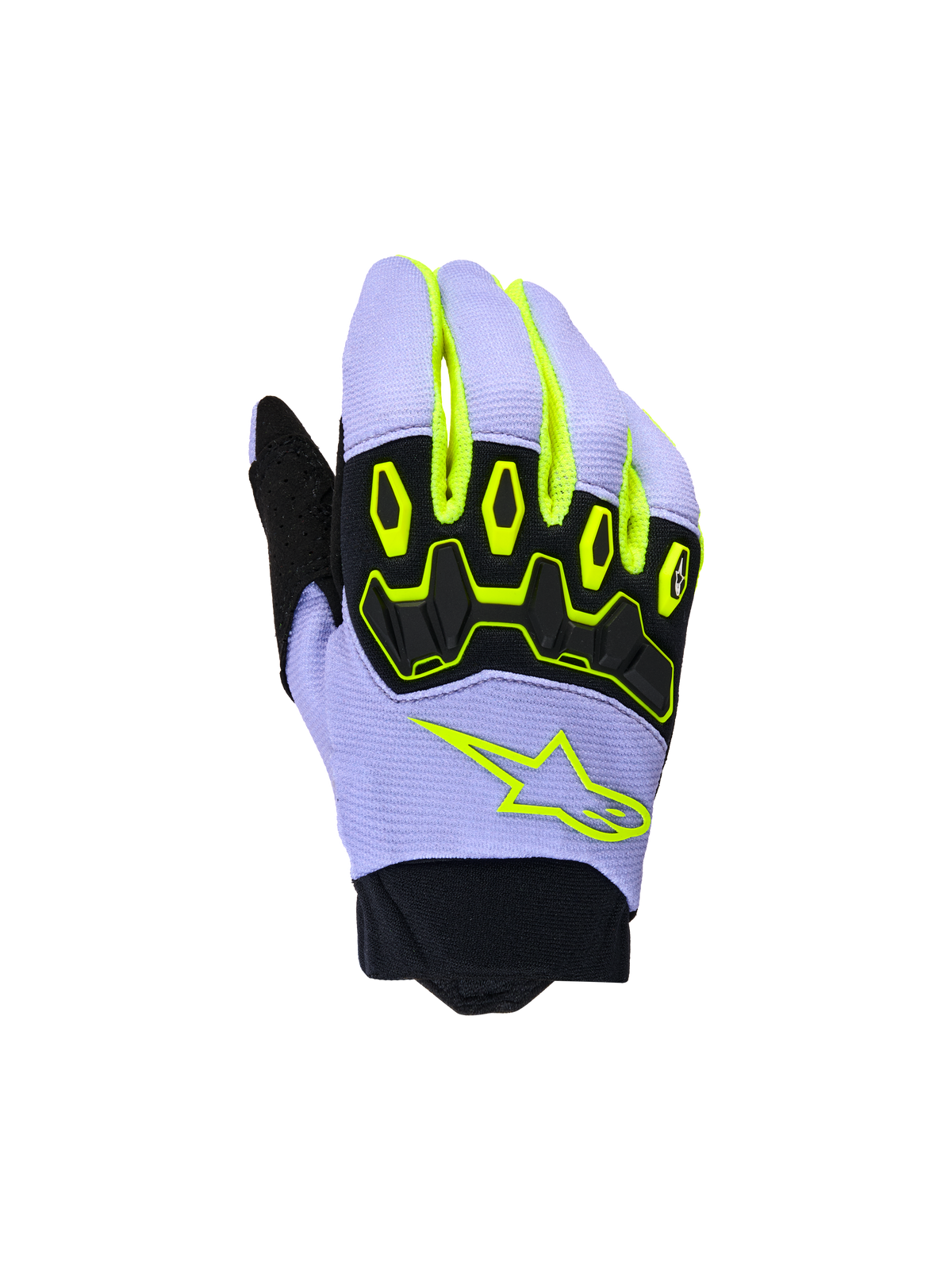 Alpinestars Youth & Kids Full Bore V2 Gloves - Purple/Yellow Fluo