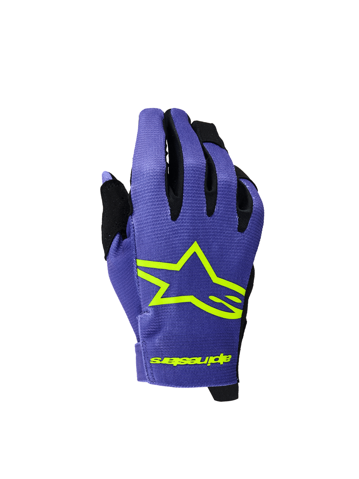 Alpinestars 2026 Youth Radar Gloves - Purple/Yellow Fluo