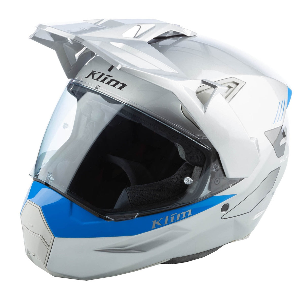 Klim X1 Alpha Helmet - Gloss Concept High-Rise - Electric Blue Lemonade