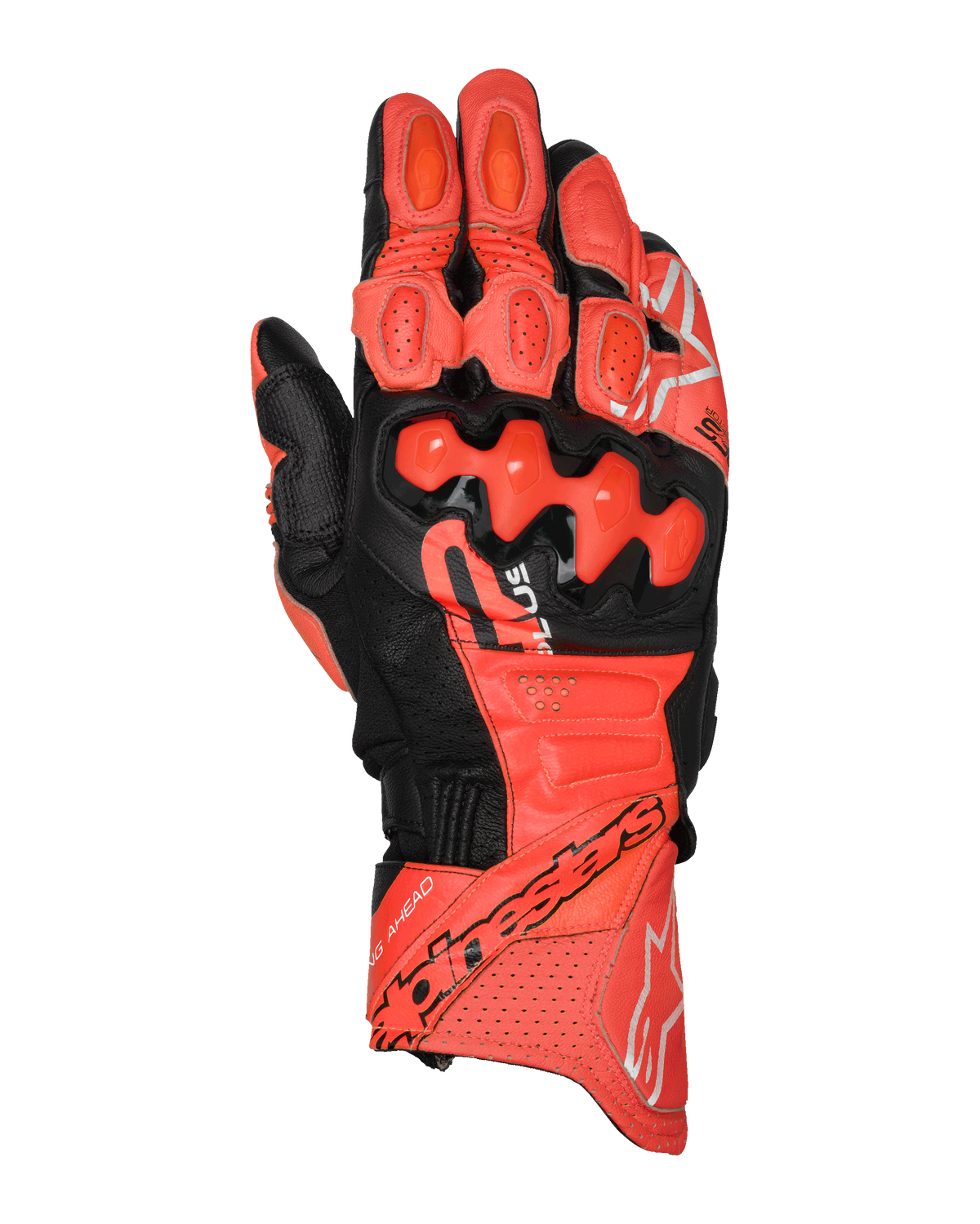 Alpinestars GP Plus R V3 Leather Gloves - Bright Red/Red Fluo/Black