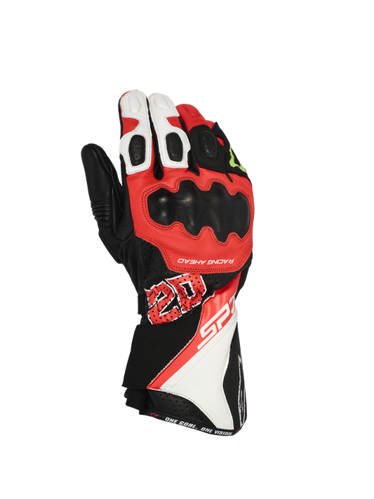 Alpinestars FQ20 SP-3 Monster Gloves - Black/Red Fluo/White