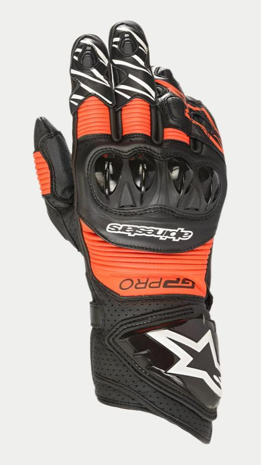 Alpinestars GP Pro R3 Gloves - Black/Red Fluorescent