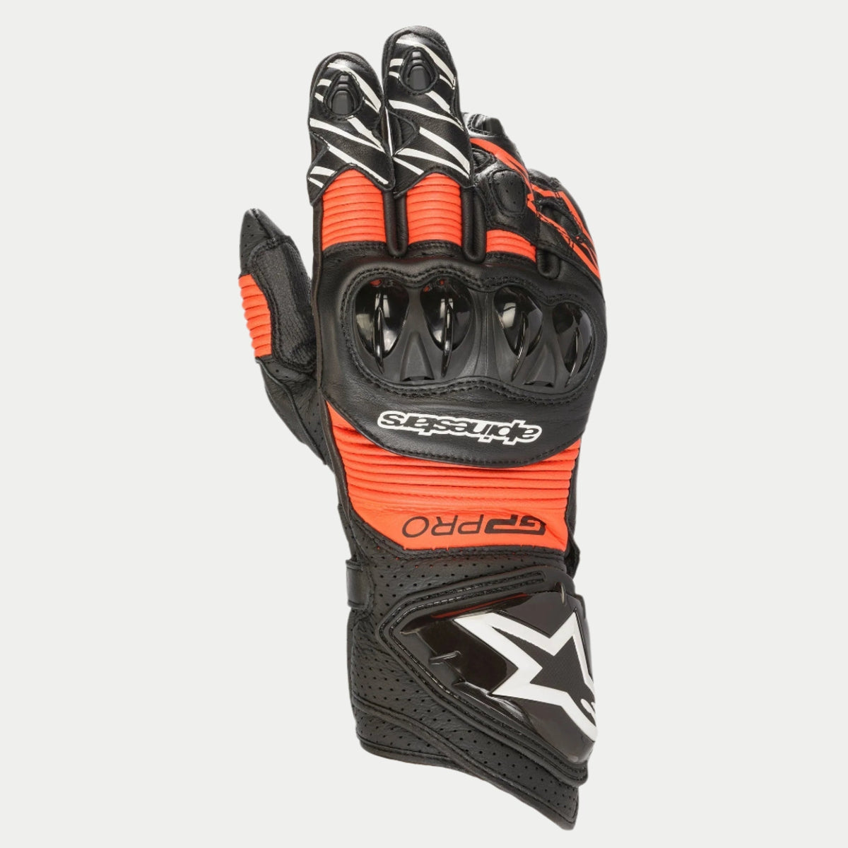Alpinestars GP Pro RS3 Gloves - Black/Red Fluo