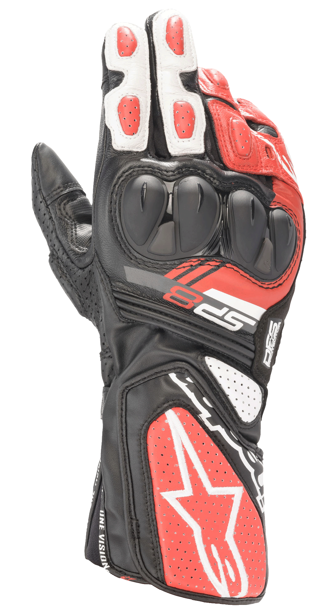 Alpinestars SP-8 V3 Gloves - Black/White/Bright Red