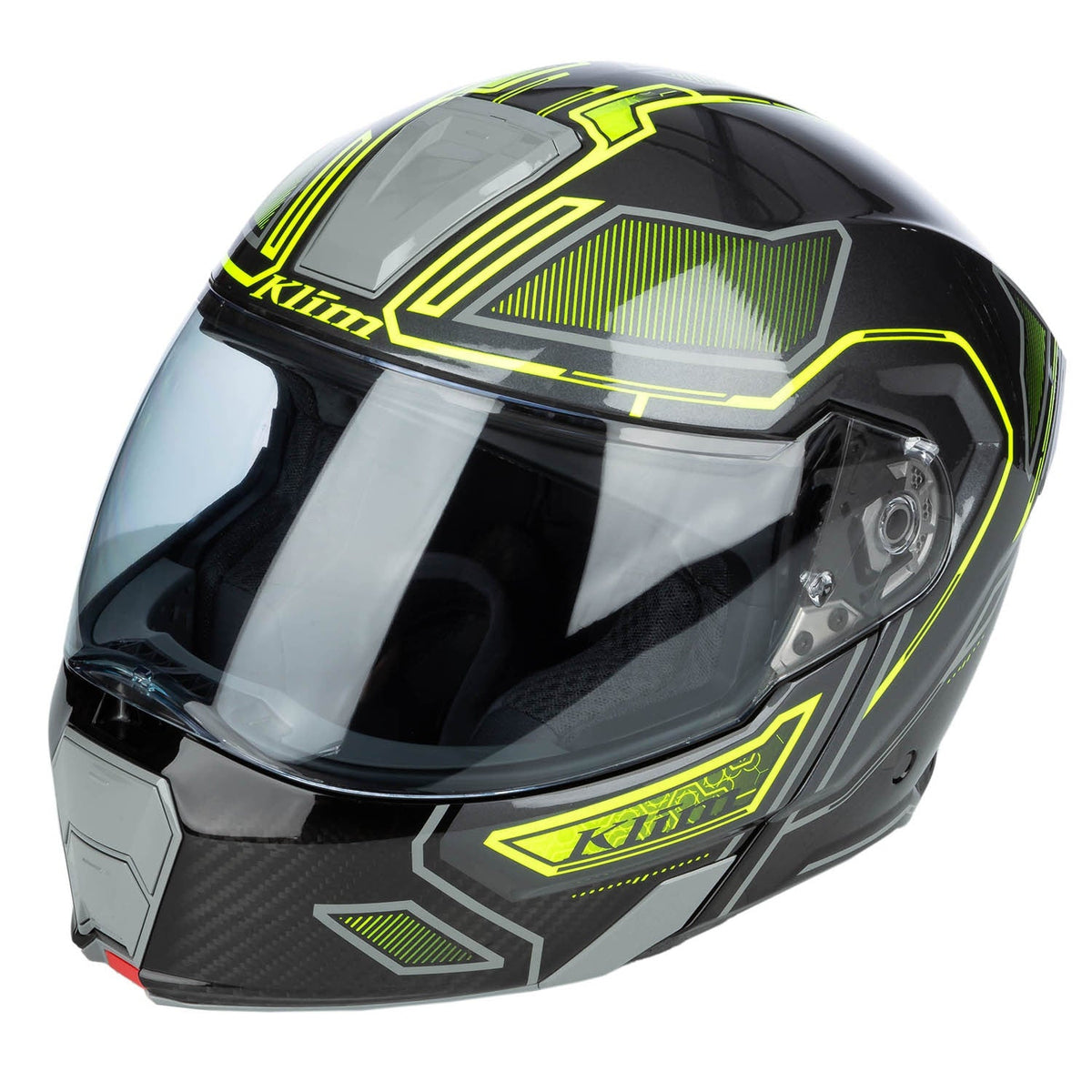 Klim Gt1 Expedition Helmet ECE/DOT - Encrypted Gloss Asphalt/Hi-Vis