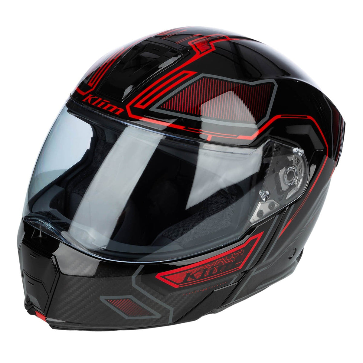 Klim Gt1 Expedition Helmet ECE/DOT - Encrypted Gloss Black/Redrock