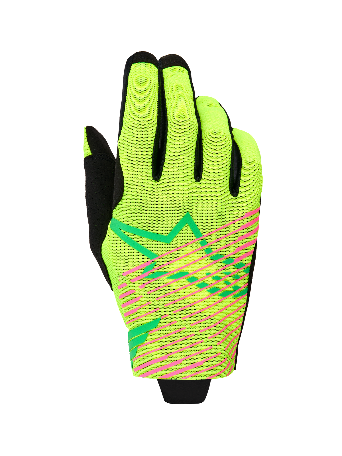 Alpinestars 2026 Radar Pro Gloves - Green/Yellow Fluo/Pink Fluo