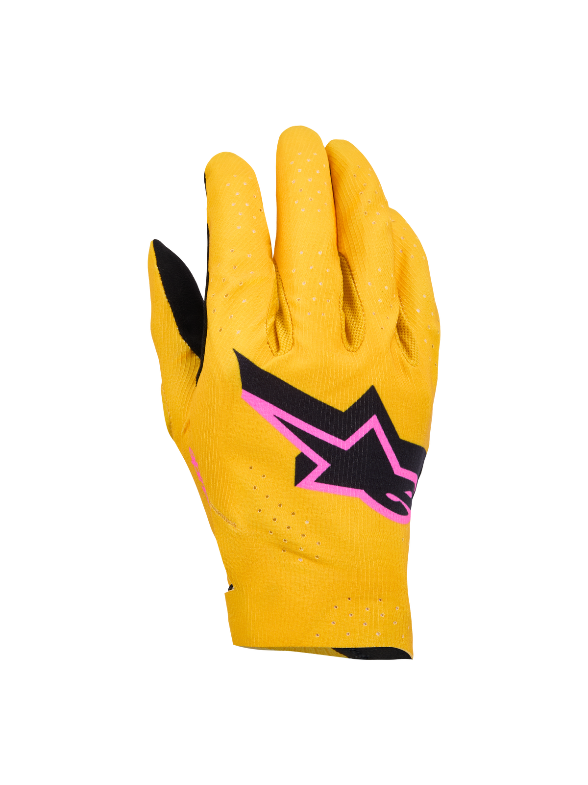 Alpinestars Supertech MX Gloves - Gold/Black/Pink Fluo
