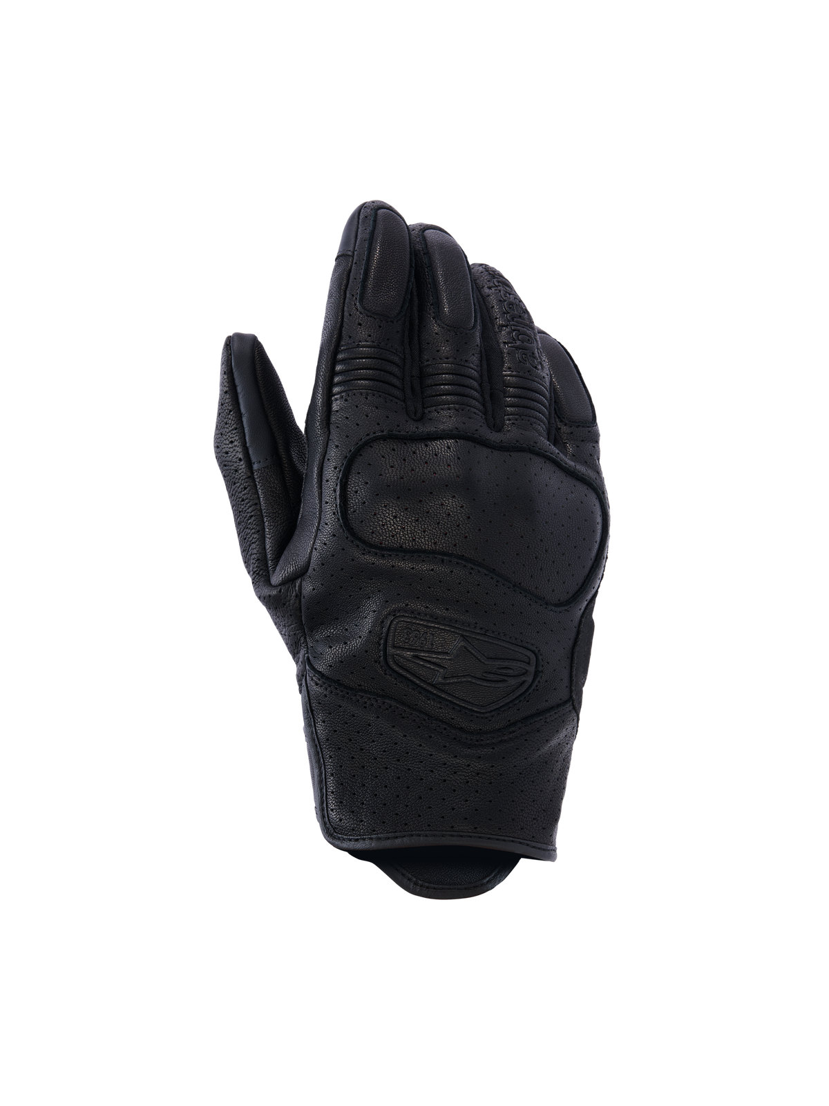 Alpinestars Mustang V3 Leather Gloves - Black/Black