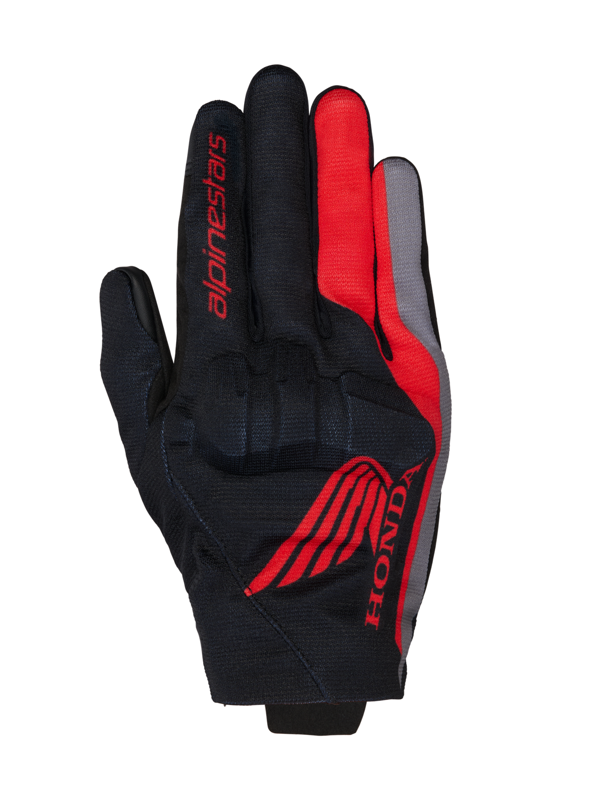 Alpinestars Honda Reef V2 Gloves - Black/Bright Red/Dark Gray