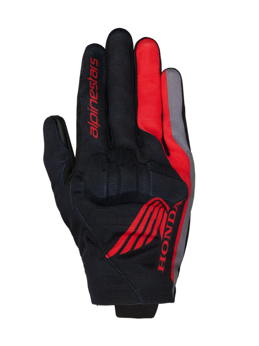 Alpinestars Honda Reef V2 Gloves - Black/Bright Red/Dark Gray