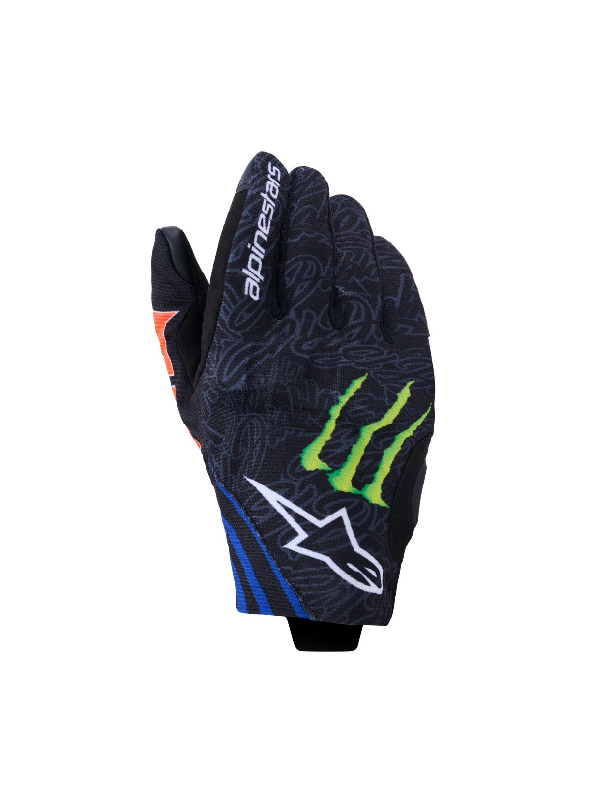 Alpinestars FQ20 Reef V2 Monster Gloves - Black/Red Fluo/Blue/Gray