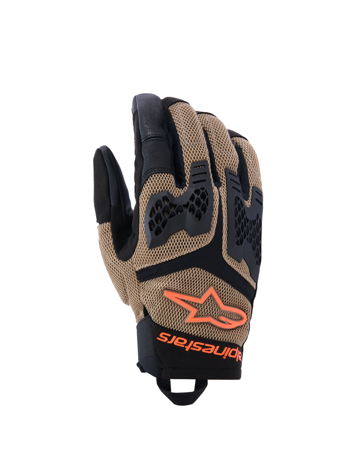 Alpinestars Manti Air Gloves - Dark Khaki/Black/Orange Fluo