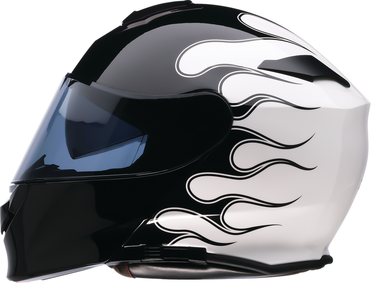 Z1R Solaris 2.0 Modular Flame Helmet - Black/White